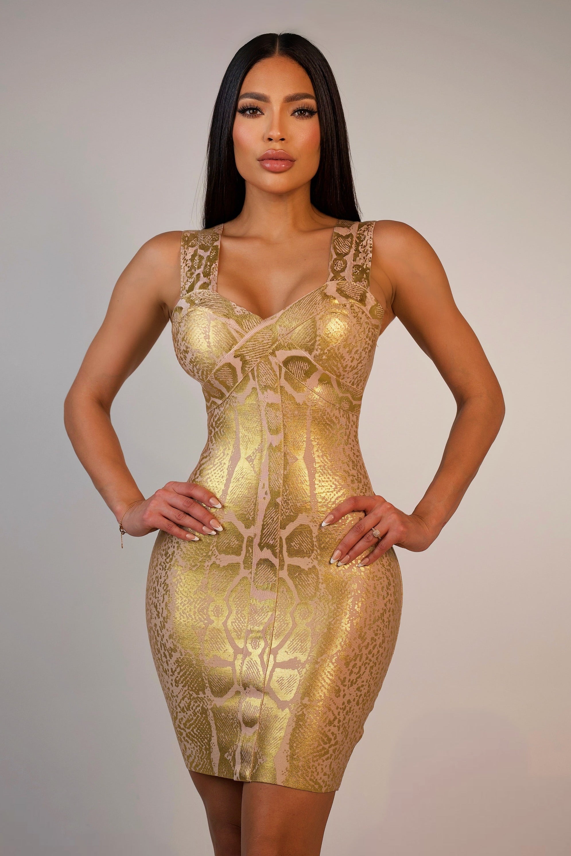 The Oro Snake Bandage Dress