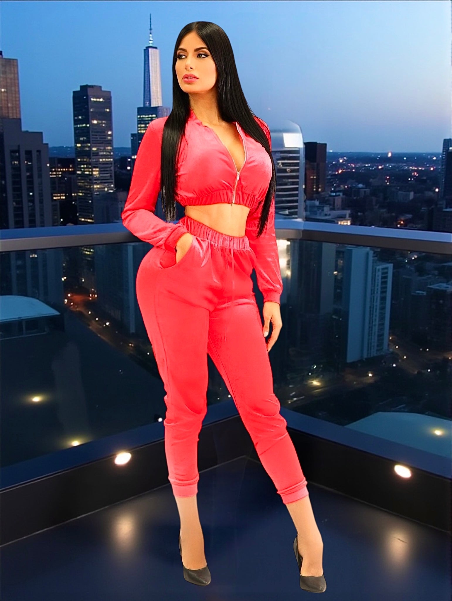 The Casual Fly Track Suit (RED)
