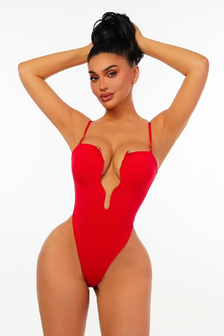 La Sirena Sexy Red One Piece