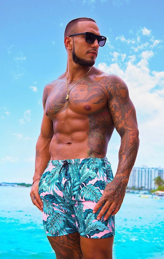 man wearing aOcean Drive Swim Shorts - OMG Swim