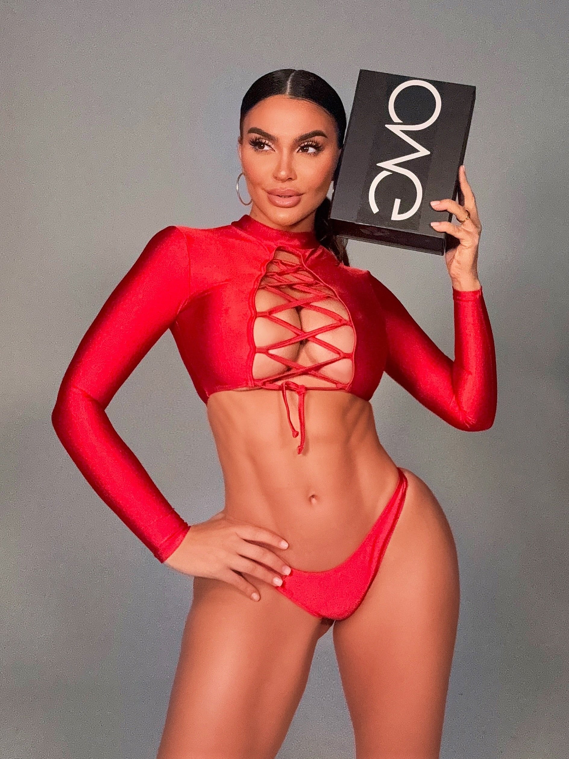 Señorita Long Sleeve Bikini (RED)