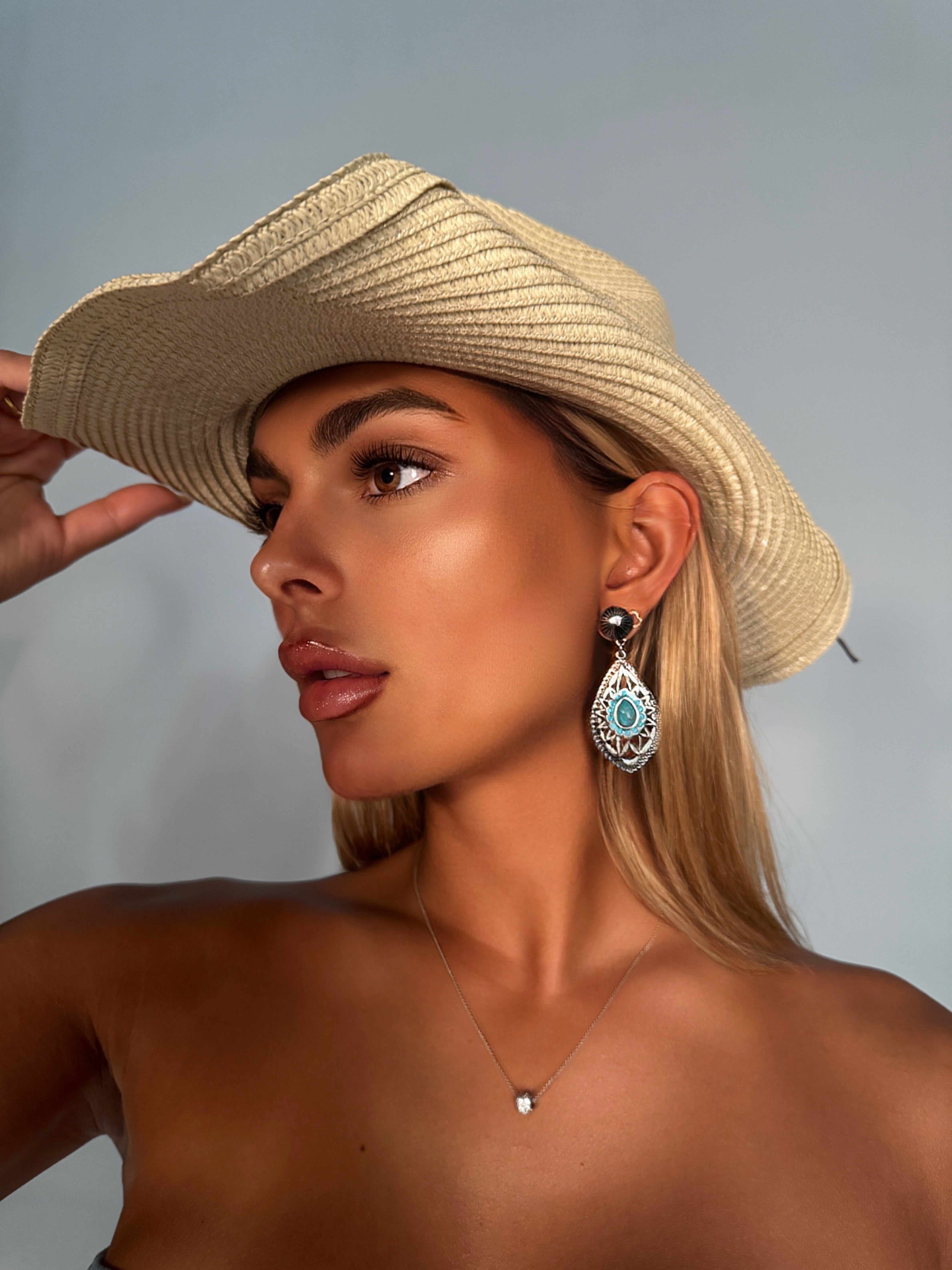 blue earrings 
