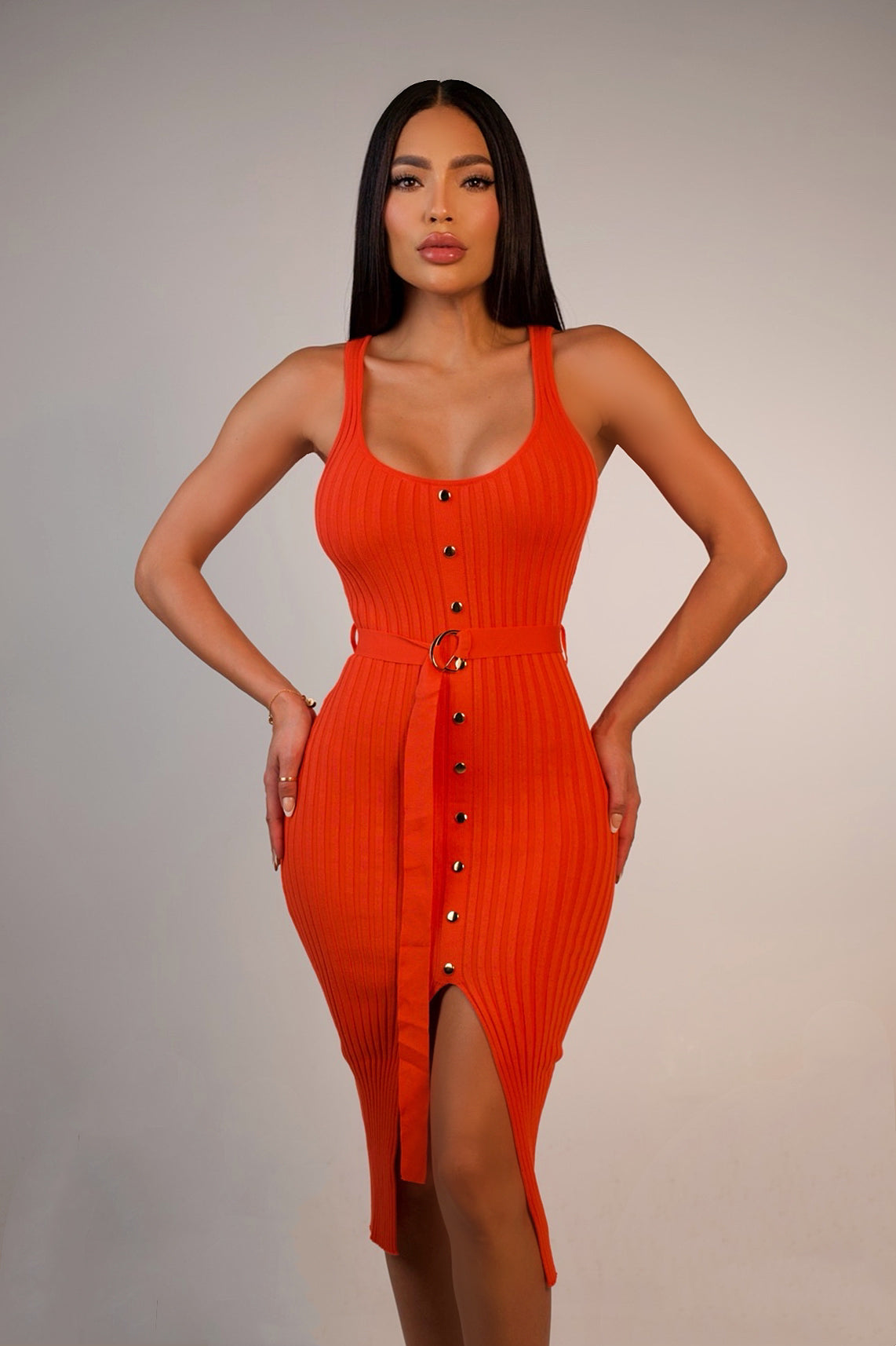 Down the Line Dress (Orange)
