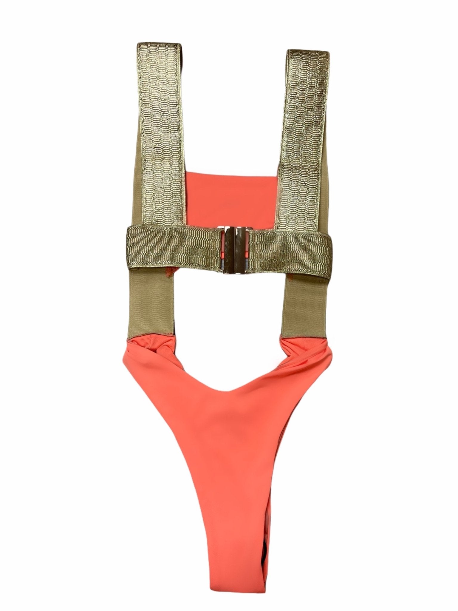Brick Of Gold Monokini (Coral) - OMG Swim