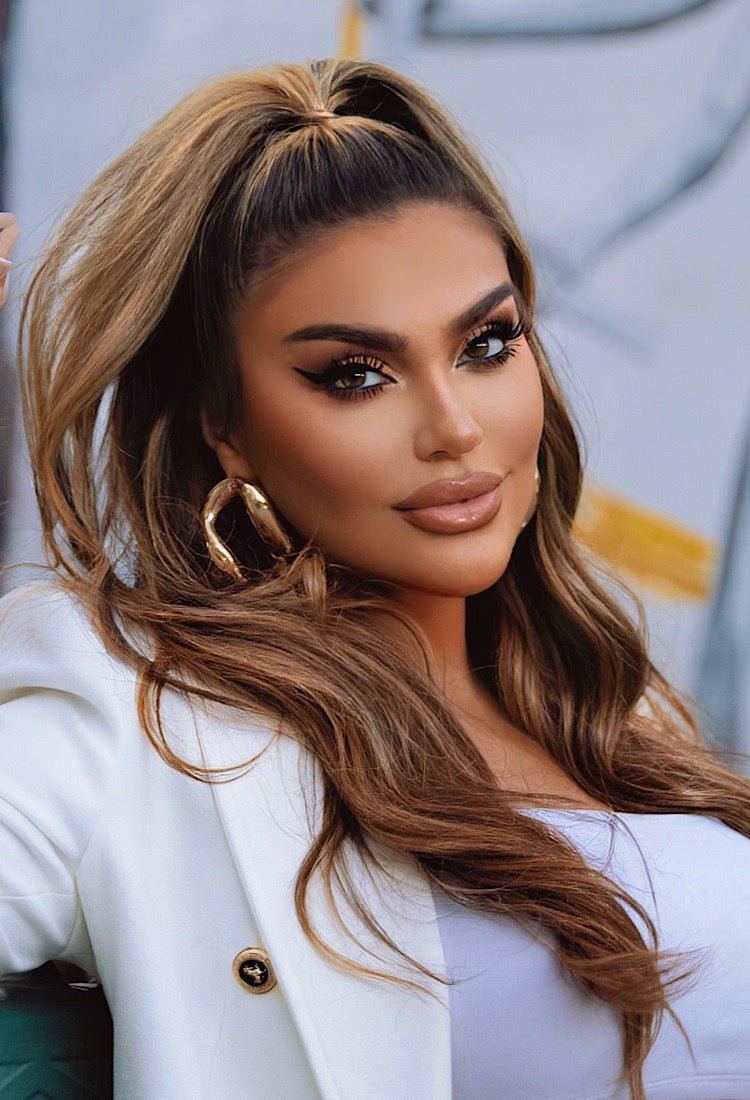 Gold Oversized Chained Earrings - OMG Swim